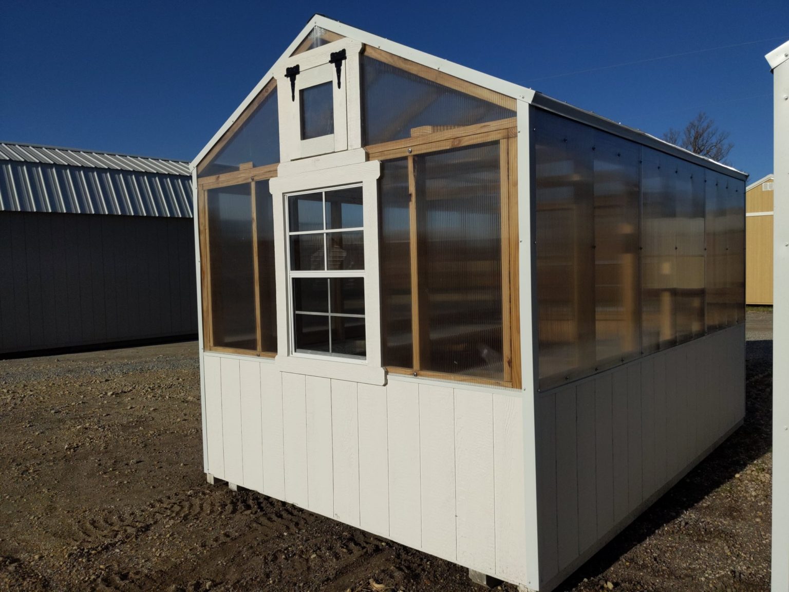 8x12 Greenhouse with Shelves, PVC Pot Hanger and Non-Electric Automatic ...