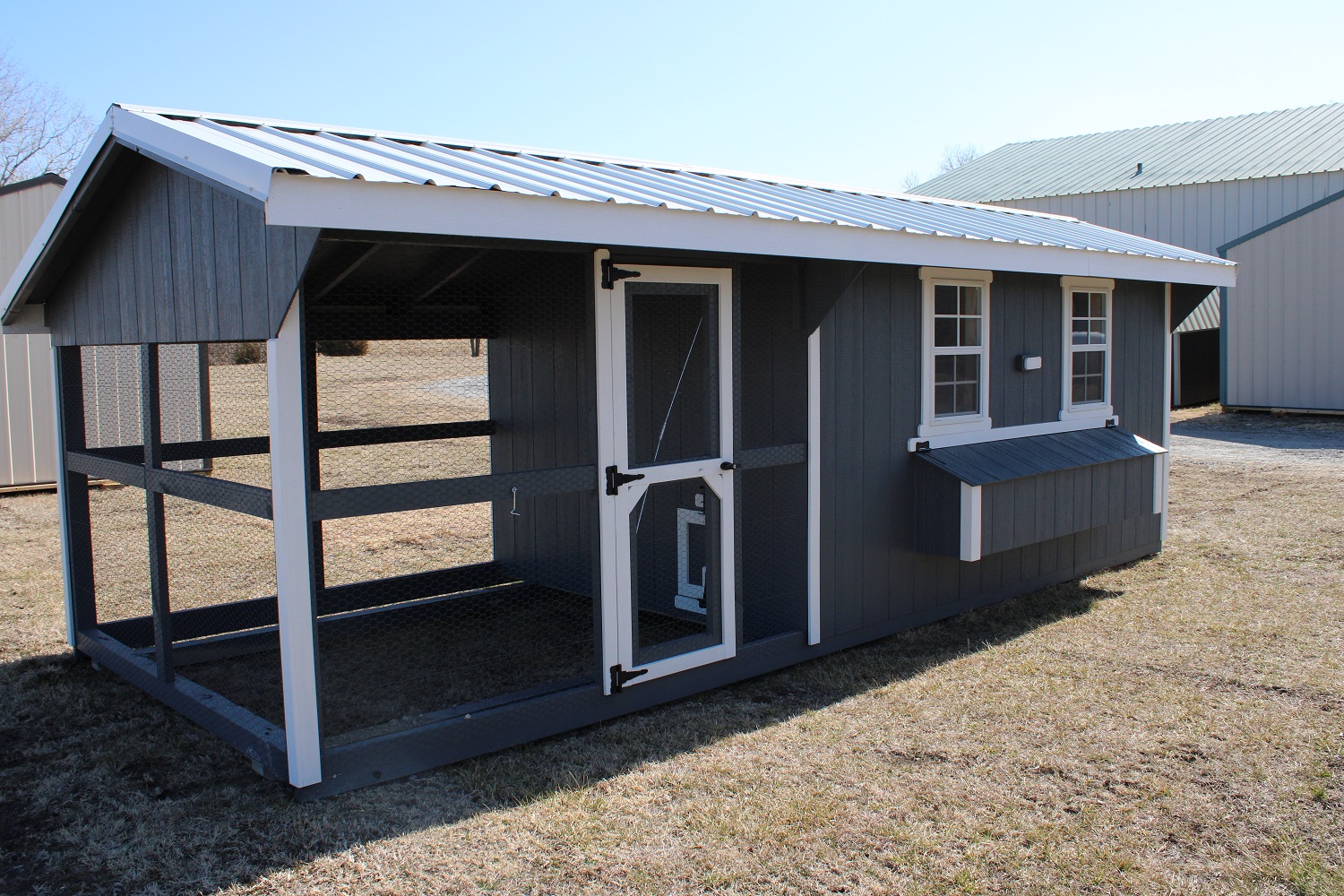 8'x12' Chicken Coop with 8' Run. Raised Nesting Boxes - Projective ...