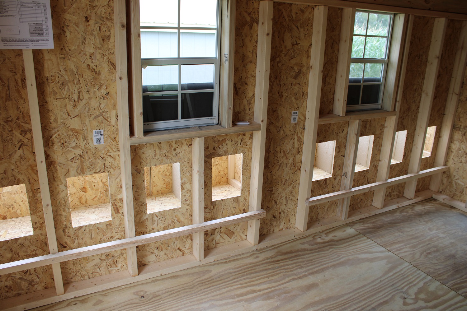 8'x12' Chicken Coop with 8' Run, Solar Chicken Door and Two 4-Section ...