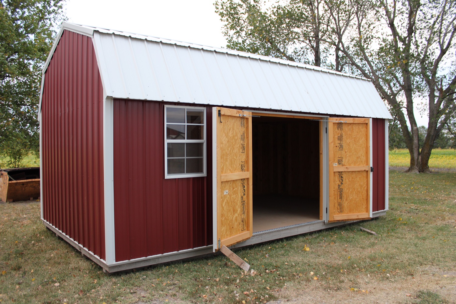 Repo 12'x20' Z-Metal (Vertical Metal) Side Lofted Barn with U-Shaped ...