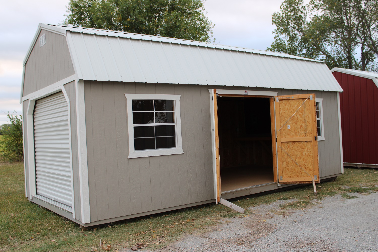 Repo 12'x24' Side Lofted Barn Garage with Electric, Workbench and ...