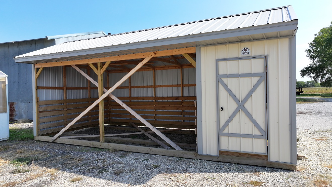 12'x24' Horse Loafing Shed with 6' Tack Room - Projective Fabrication